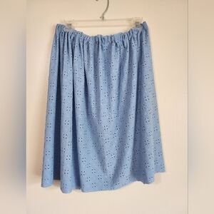 Blue Eyelet Women's Skirt